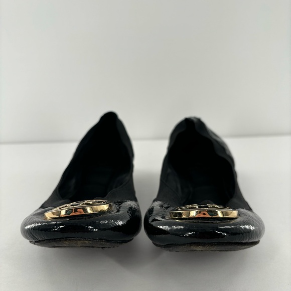 Tory Burch Caroline Black Patent Leather Ballet Flats Size 6.5 - Picture 5 of 9